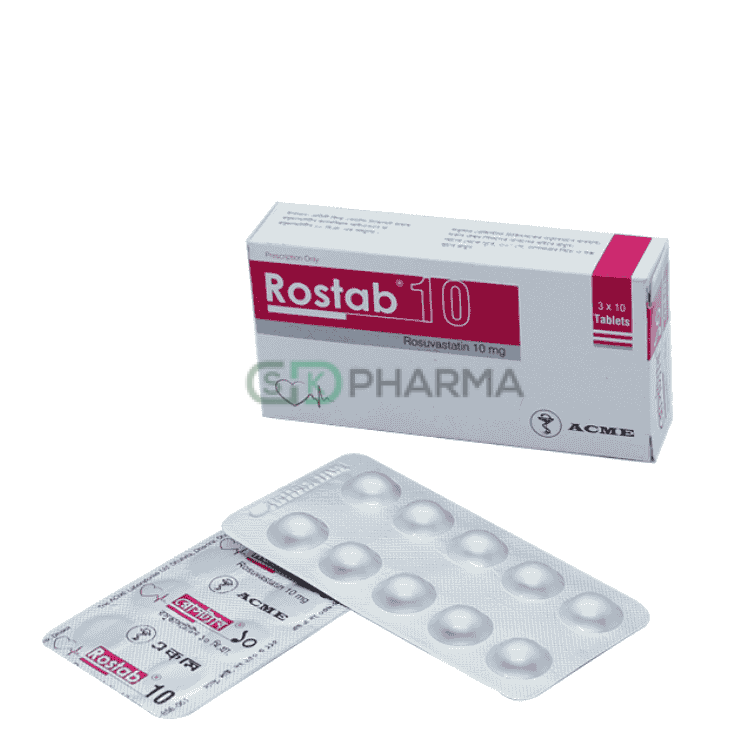 Rostab Tablet 10 mg (Rosuvastatin Calcium)
