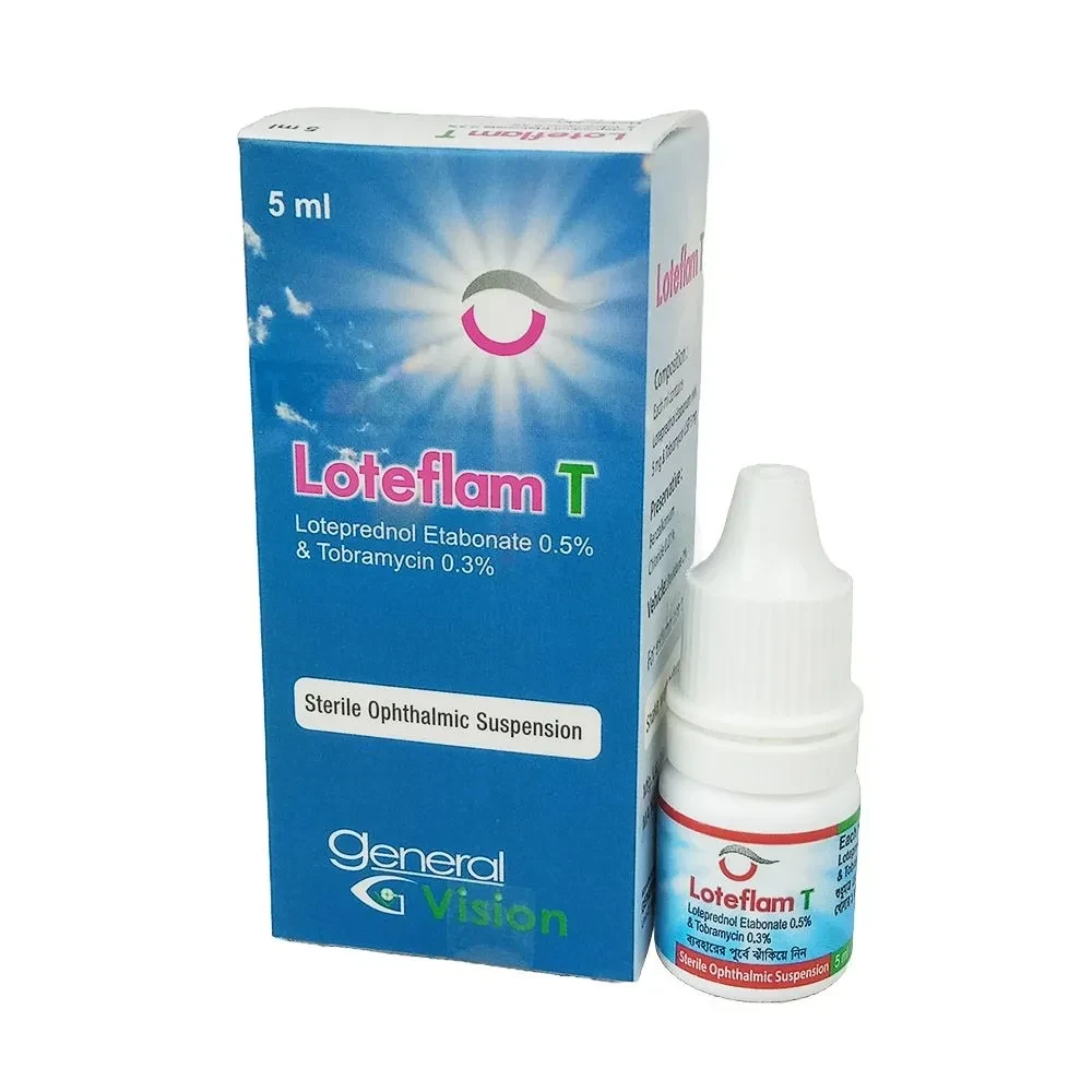Loteflam T Ophthalmic Suspension 5 ml drop, Loteprednol Etabonate + Tobramycin 0.5%+0.3%