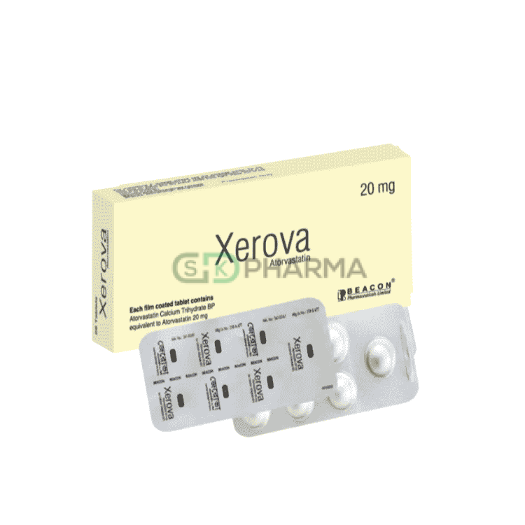 Xerova Tablet 20 mg (Atorvastatin Calcium)
