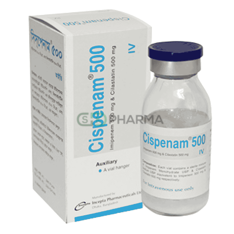 Cispenam Injection (500 mg+500 mg)/vial (Imipenem + Cilastatin)