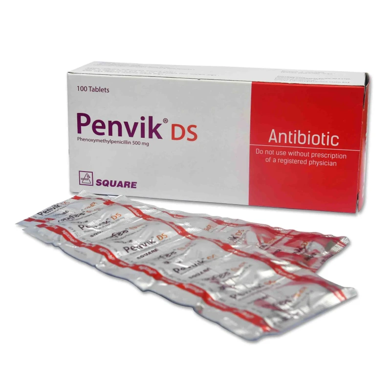 Penvik DS Tablet, Phenoxymethyl Penicillin [Penicillin V] 500 mg