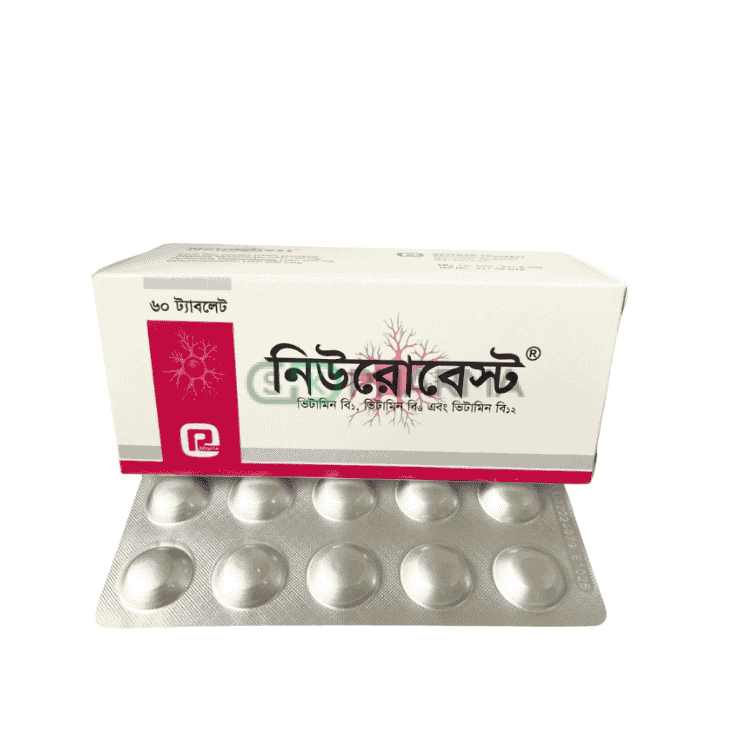Neurobest Tablet 100 mg+200 mg+200 mcg (Vitamin B1, B6 & B12)