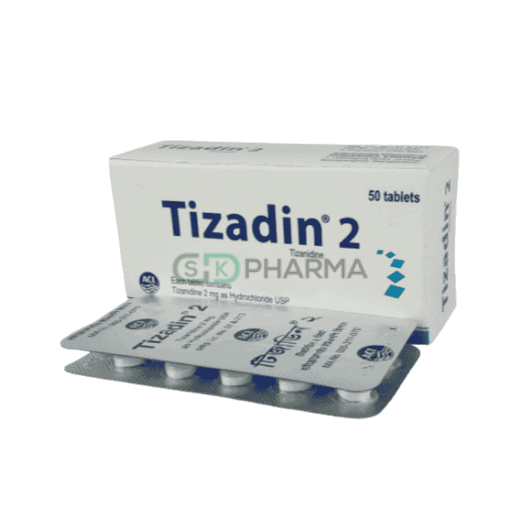 Tizadin Tablet 2 mg (Tizanidine Hydrochloride)