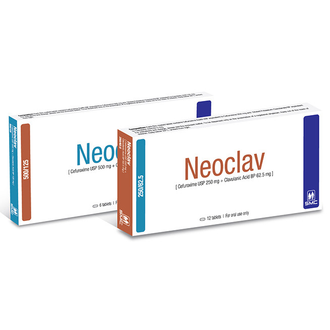 Neoclav Tablet, Cefuroxime Axetil + Clavulanic Acid 500 mg+125 mg