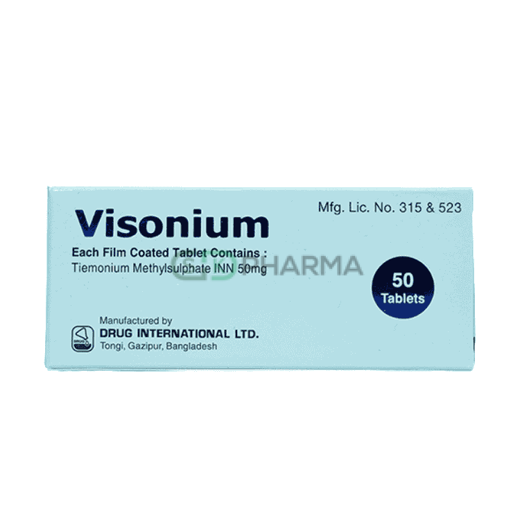 Visonium Tablet 50 mg (Tiemonium Methylsulfate)