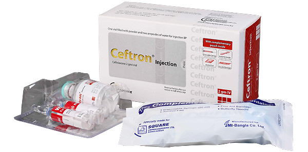 Ceftron IV Injection, Ceftriaxone Sodium 2 gm/vial