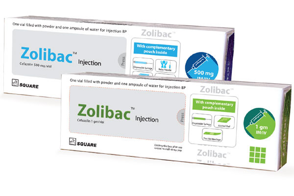 Zolibac IM/IV Injection, Cefazolin Sodium 1 gm/vial