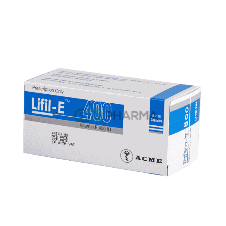 Lifil-E Capsule 400 mg (Vitamin E [Alpha Tocopherol Acetate])