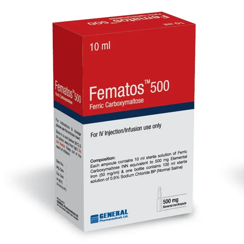 Fematos IV Injection or Infusion, Ferric Carboxymaltose 500 mg/10 ml