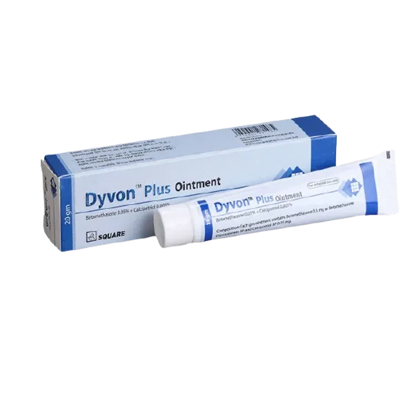 Dyvon Plus Ointment 20gm, Betamethasone + Calcipotriol 0.05%+0.005%