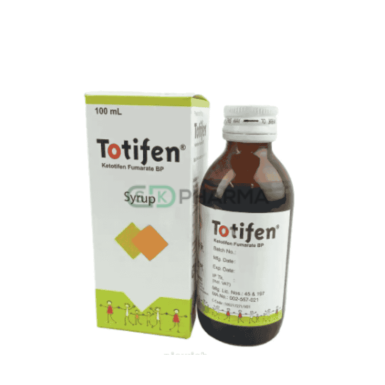 Totifen Syrup 1 mg/5 ml (Ketotifen Fumarate (Oral))