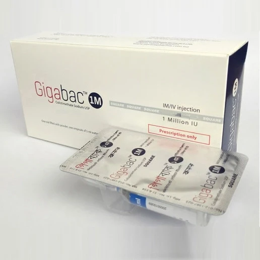 Gigabac IM/IV Injection, Colistimethate Sodium 1 MIU (34 mg)