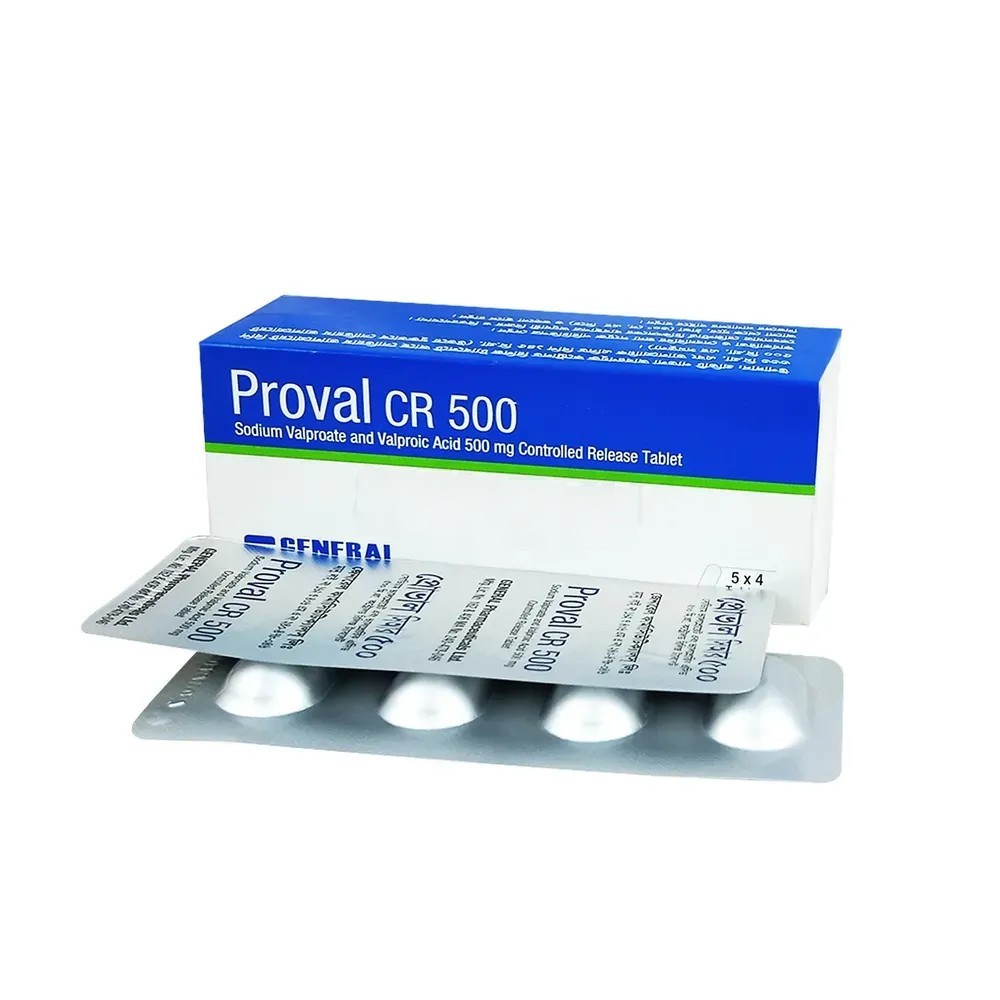 Proval CR Tablet (Controlled Release), Sodium Valproate 500 mg