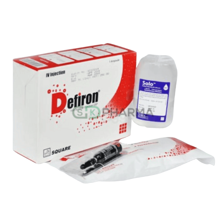 Defiron Injection 100 mg/5 ml (Iron Sucrose)
