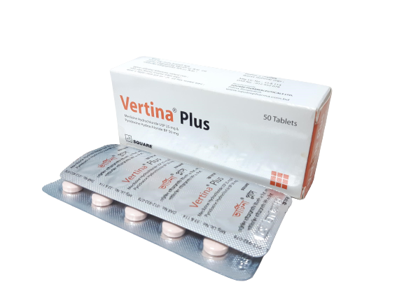 Vertina Plus Tablet, Meclizine + Pyridoxine 25 mg+50 mg