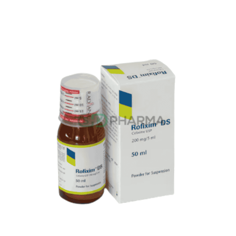 Rofixim-DS Suspension 200 mg/5 ml (Cefixime Trihydrate)