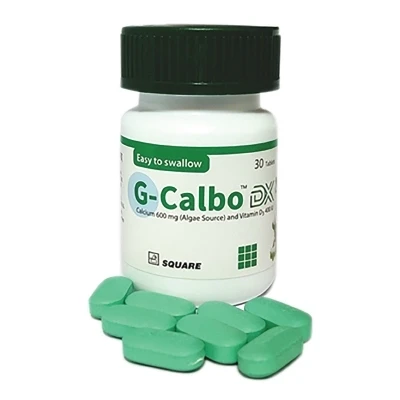G-Calbo DX Tablet, Algae Calcium + Vitamin D3 600 mg+400 IU