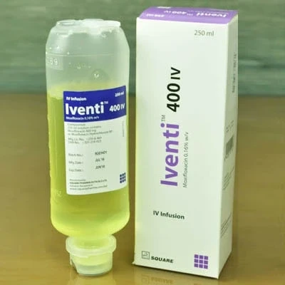 Iventi IV Infusion 250ml, Moxifloxacin Hydrochloride 400 mg/250 ml