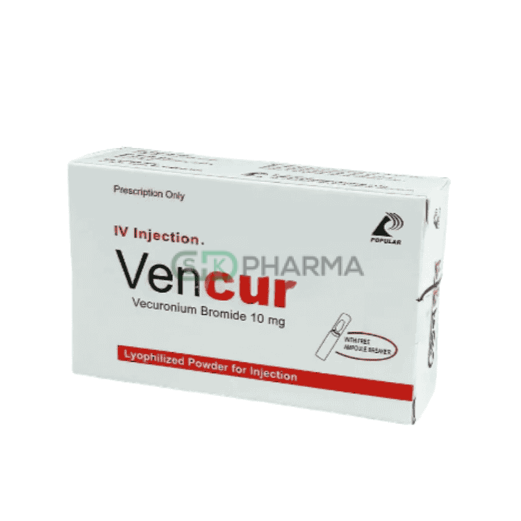Vencur Injection 10 mg/vial (Vecuronium Bromide)