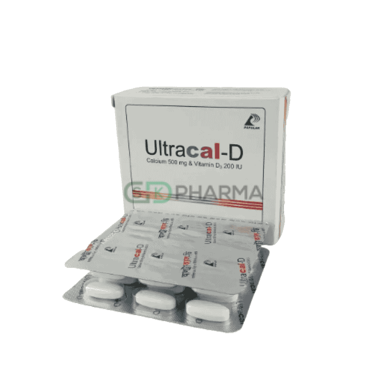 Ultracal-D Tablet 500 mg+200 IU (Conventional Calcium + Vitamin D3)