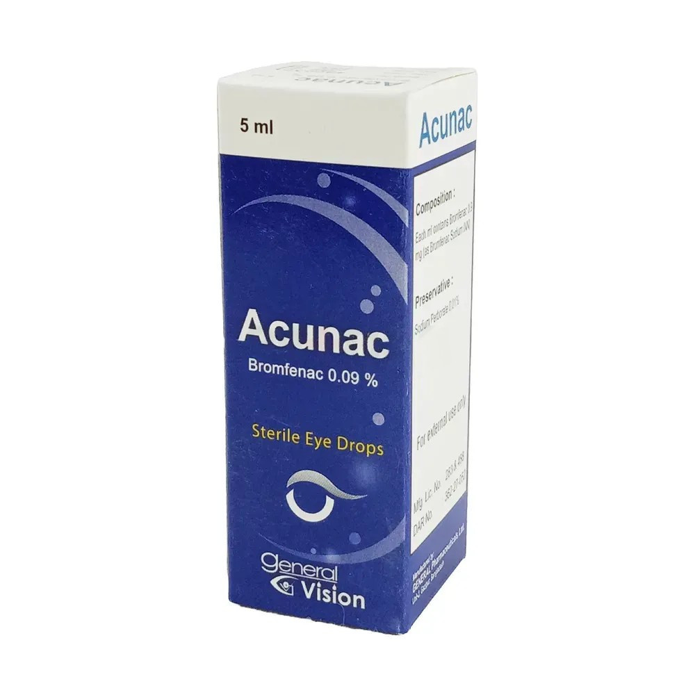 Acunac Ophthalmic Solution 5 ml drop, Bromfenac Sodium 0.09%