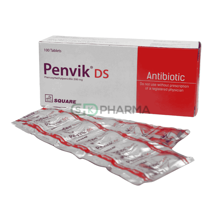 Penvik DS Tablet 500 mg (Phenoxymethyl Penicillin [Penicillin V])