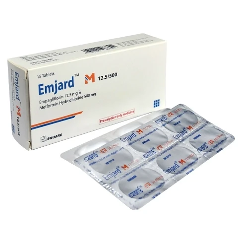 Emjard M Tablet, Empagliflozin + Metformin Hydrochloride 12.5 mg+500 mg