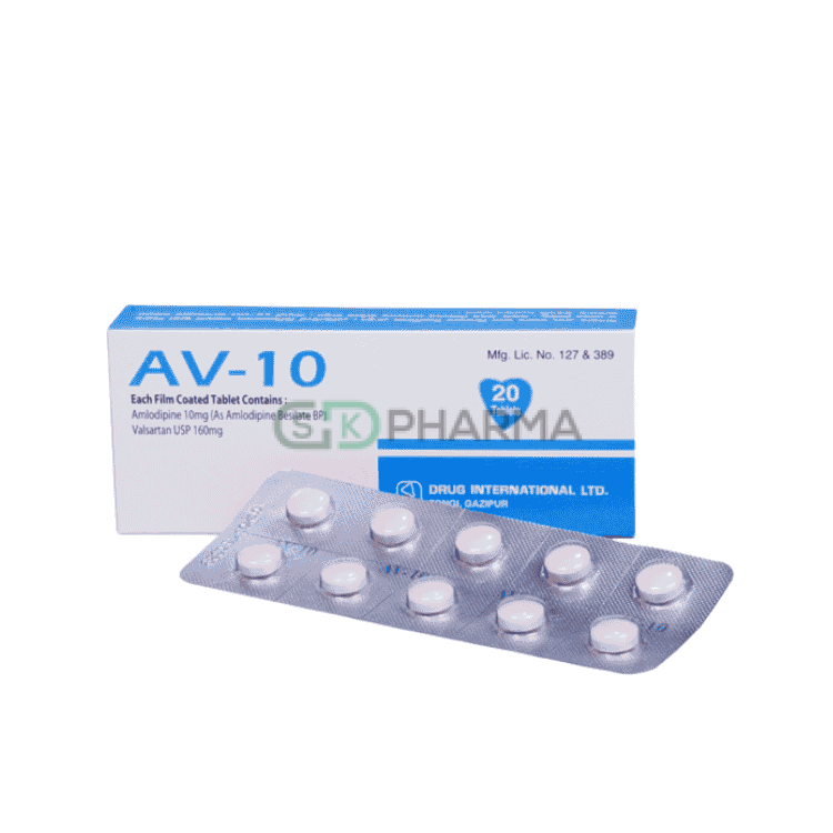 AV Tablet 10 mg+160 mg (Amlodipine Besilate + Valsartan)
