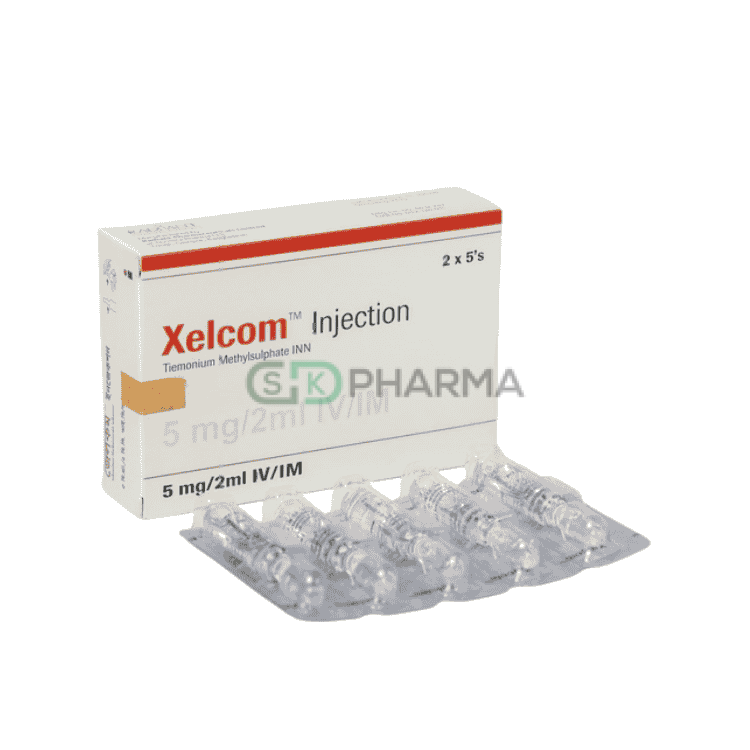 Xelcom Injection 5 mg/2 ml (Tiemonium Methylsulfate)