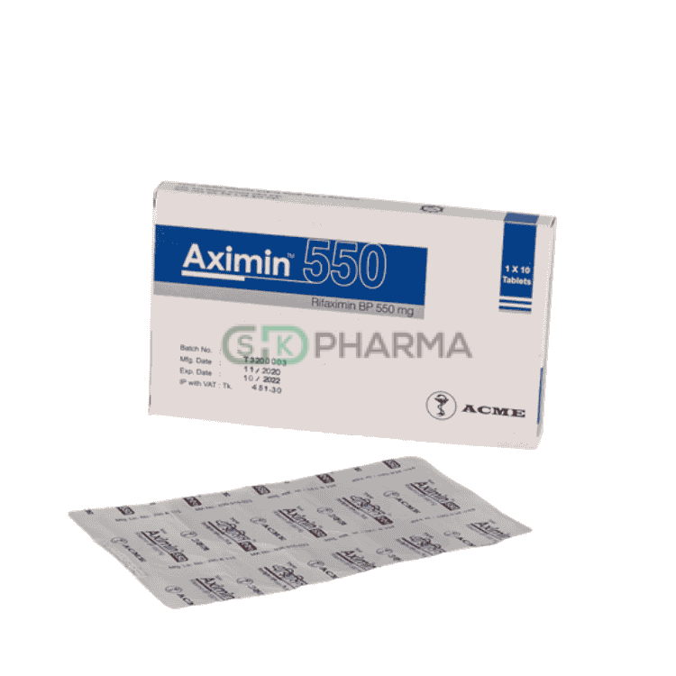 Aximin Tablet 550 mg (Rifaximin)