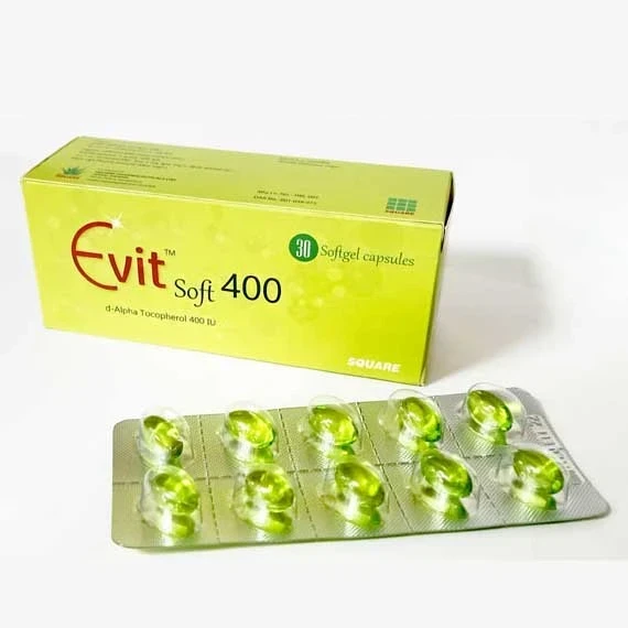 Evit Capsule,  Vitamin E [Alpha Tocopherol Acetate] 400 mg