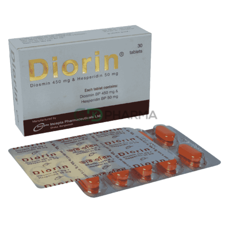 Diorin Tablet 450 mg+50 mg (Diosmin + Hesperidin)