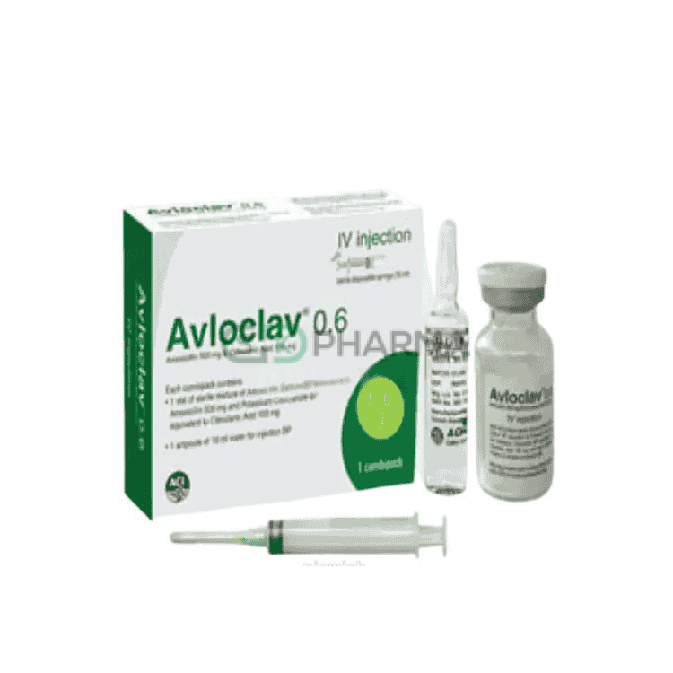 Avloclav Injection (500 mg+100 mg)/10 ml (Amoxicillin + Clavulanic Acid)