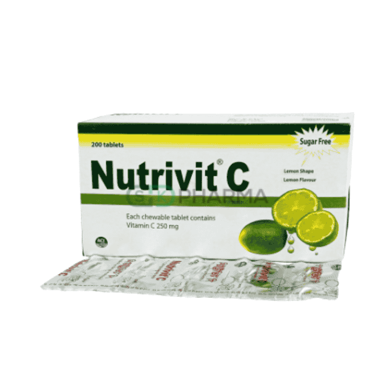 Nutrivit-C Chewable Tablet 250 mg (Vitamin C [Ascorbic acid])