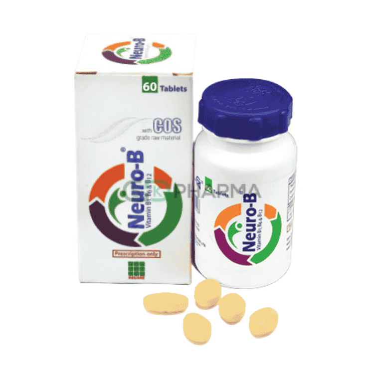 Neuro-B Tablet 100 mg+200 mg+200 mcg (Vitamin B1, B6 & B12)