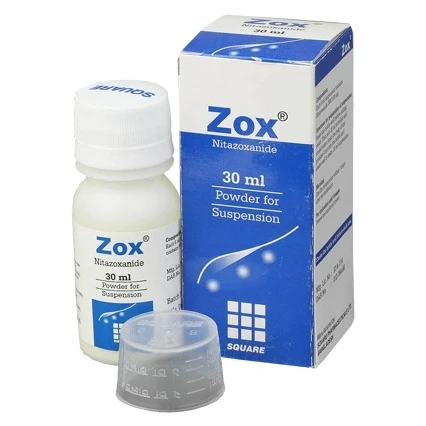 Zox Powder for Suspension 30 ml bottle, Nitazoxanide 100 mg/5 ml