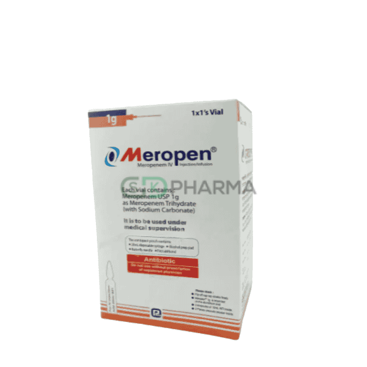 Meropen Injection 1 gm/vial (Meropenem Trihydrate)