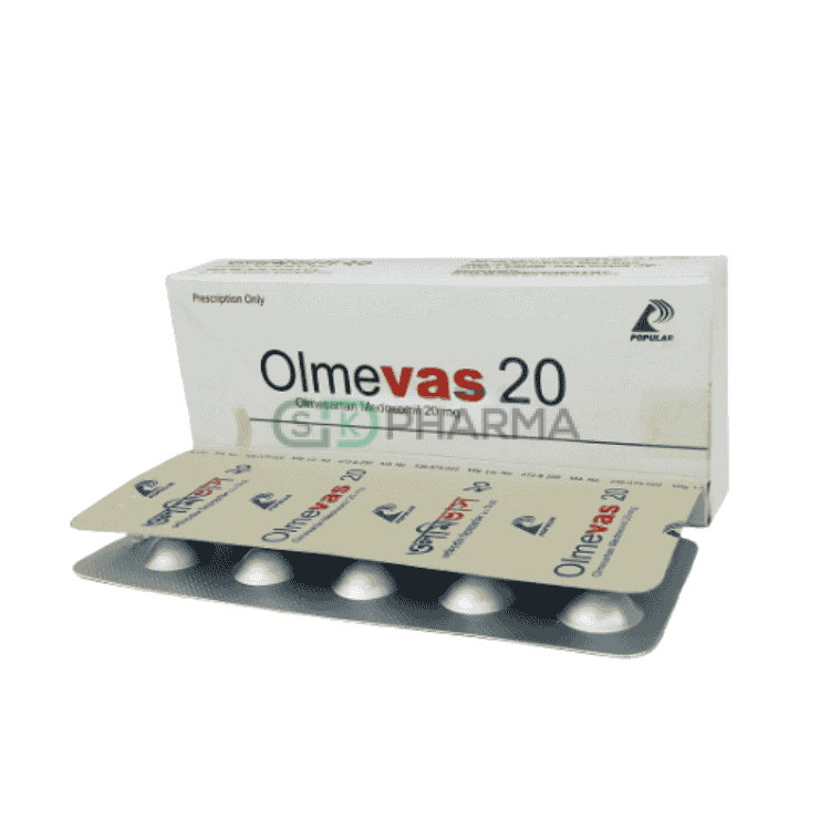 Olmevas Tablet 20 mg (Olmesartan Medoxomil)