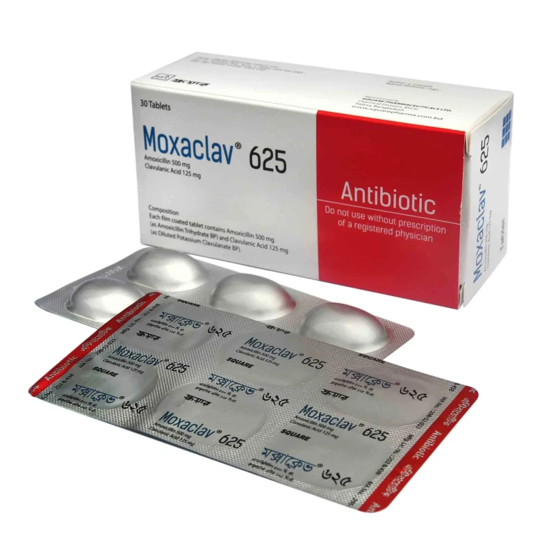 Moxaclav Tablet, Amoxicillin + Clavulanic Acid 500 mg+125 mg