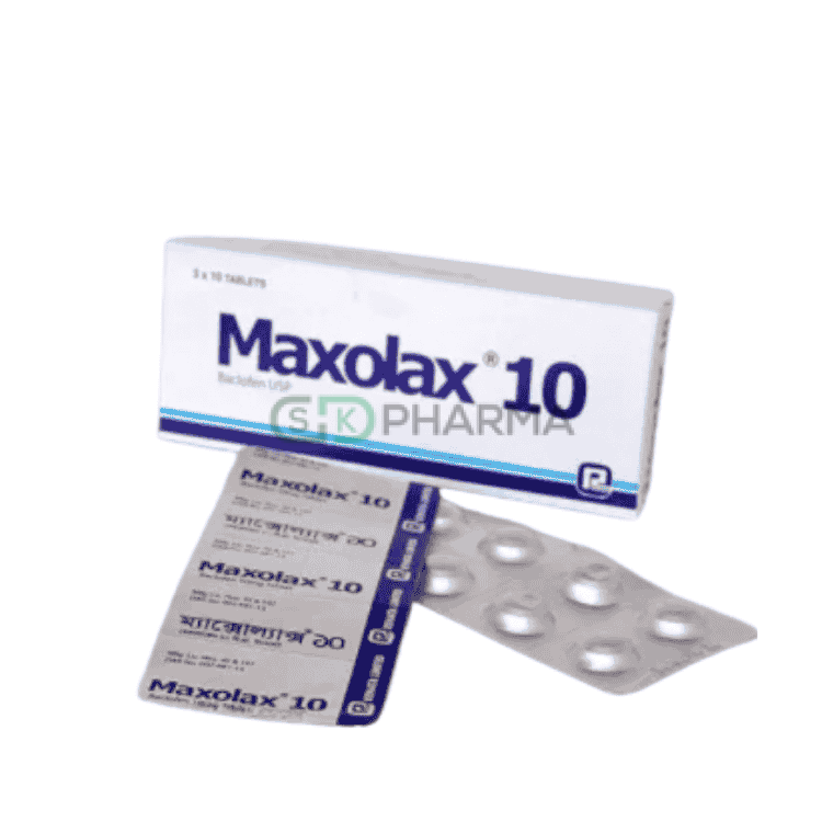 Maxolax Tablet 10 mg (Baclofen)