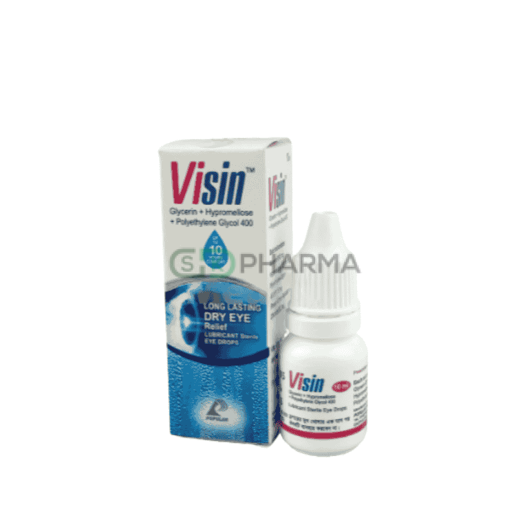Visin Eye Drop 0.2%+0.36%+1% (Glycerol + Hypromellose + Polyethylene Glycol 400)