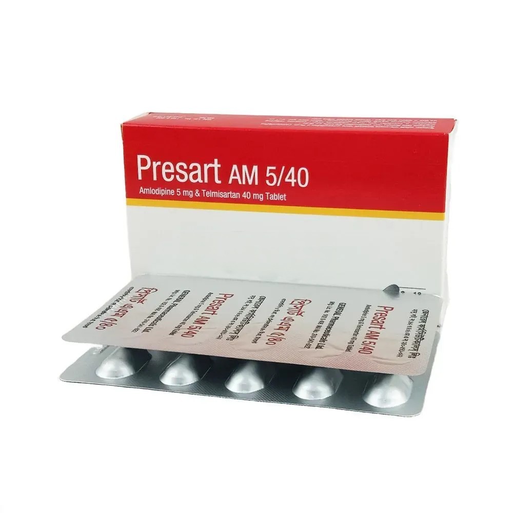Presart AM Tablet, Amlodipine Besilate + Telmisartan 5 mg+40 mg