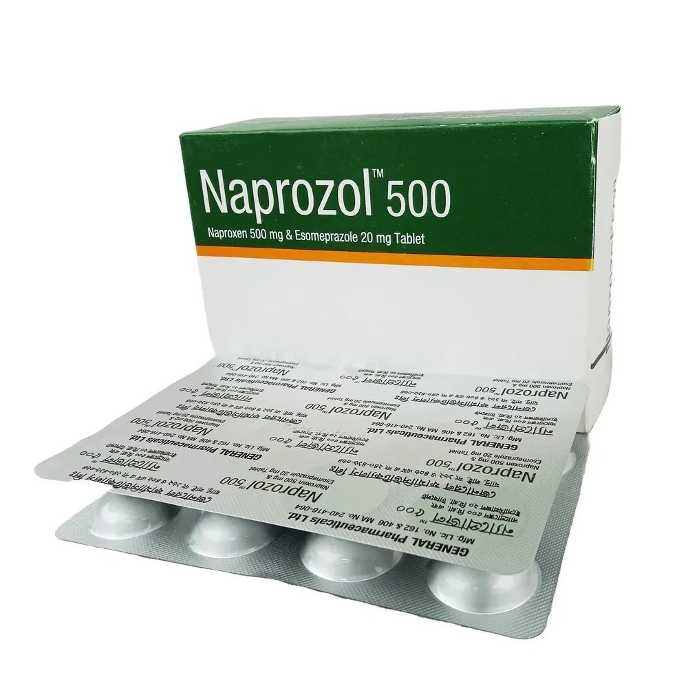 Naprozol Tablet (Delayed Release), Naproxen Sodium + Esomeprazole Magnesium 500 mg+20 mg
