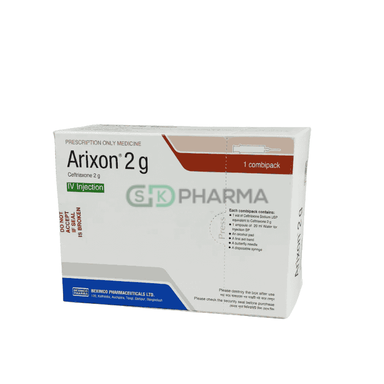 Arixon Injection 2 gm/vial (Ceftriaxone Sodium)