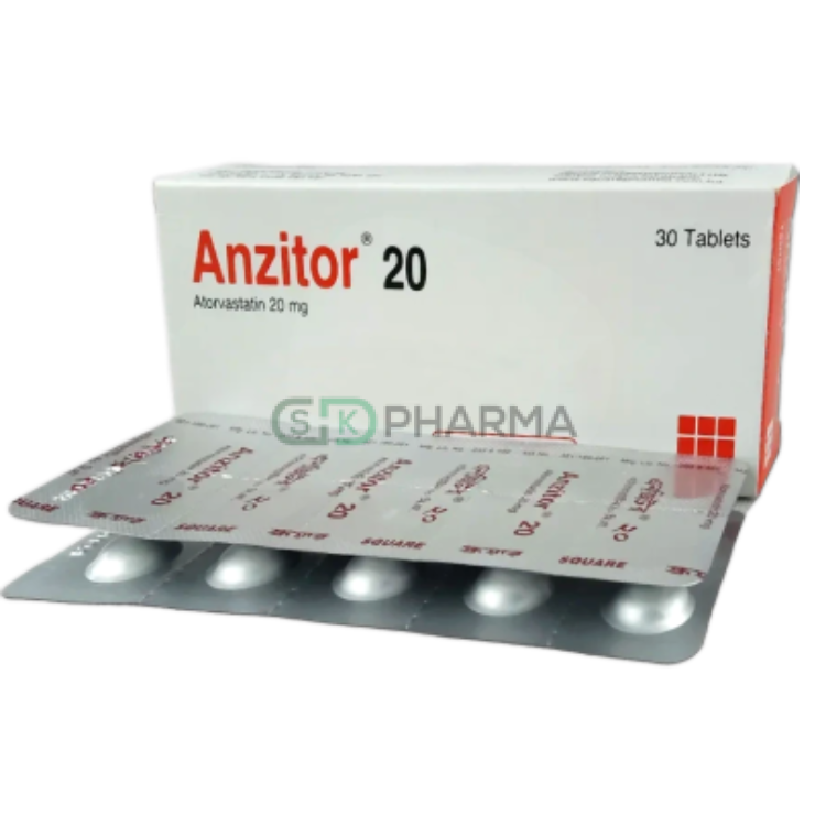 Anzitor Tablet 20 mg (Atorvastatin Calcium)