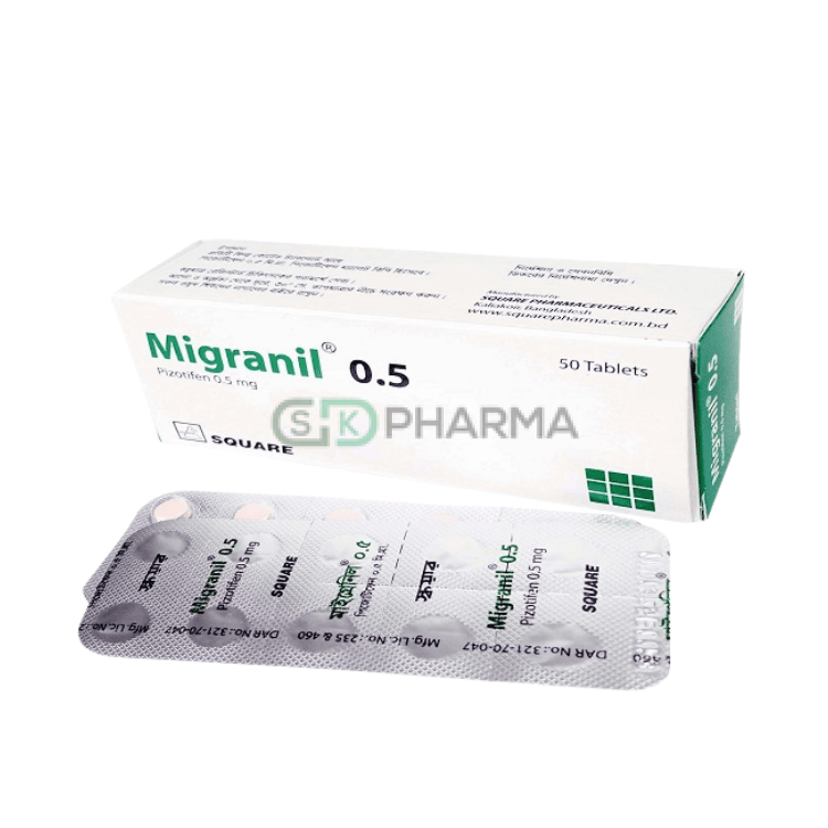 Migranil Tablet 0.5 mg (Pizotifen)