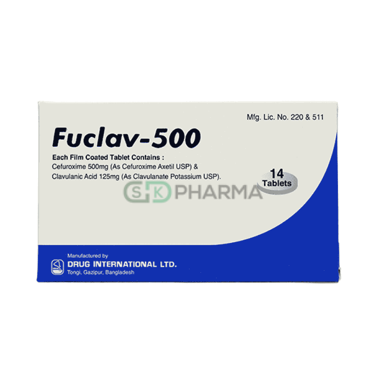 Fuclav Tablet 500 mg+125 mg (Cefuroxime Axetil + Clavulanic Acid)