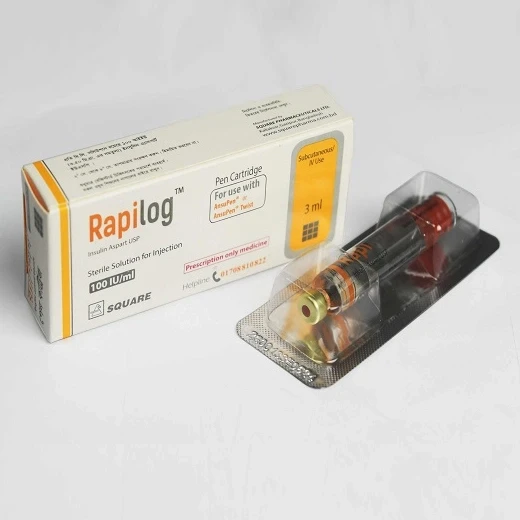 Rapilog SC Injection 3ml Pen, Insulin Aspart 100 IU/ml