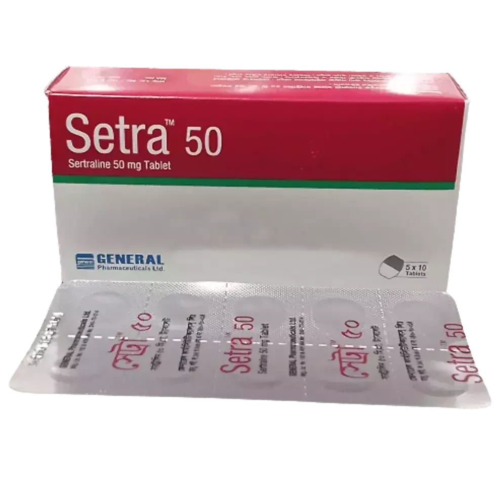 Setra Tablet, Sertraline Hydrochloride 50 mg