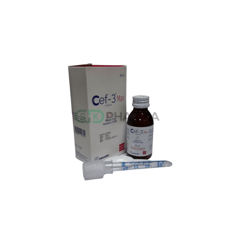 Cef-3 Max Pediatric Drop 100 mg/ml (Cefixime Trihydrate)